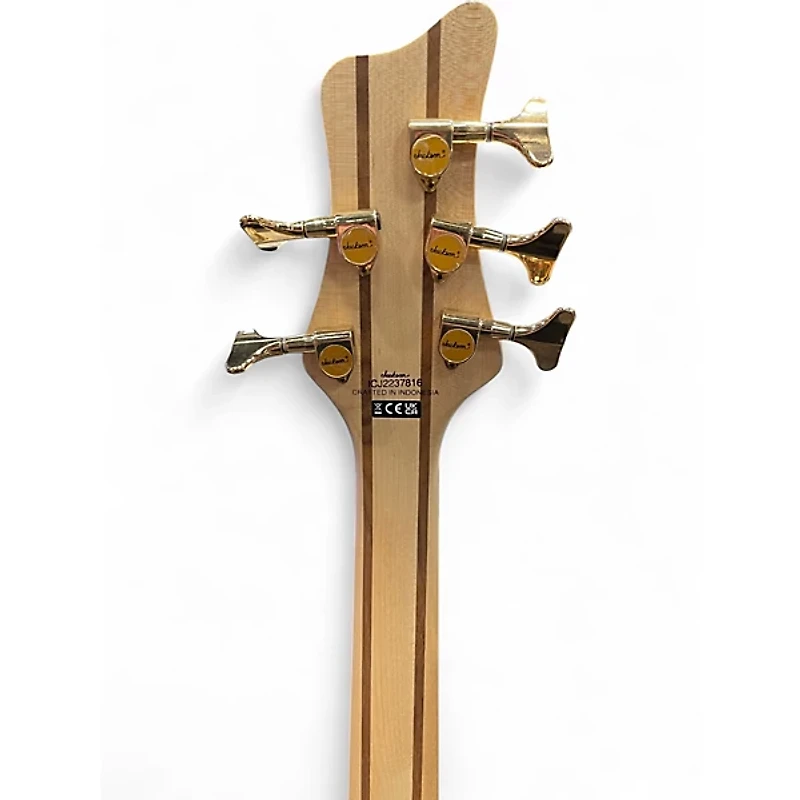 Used Jackson Pro Series Spectra Bass SB V Poplar Burl Cherry Sunburst Electric Bass Guitar