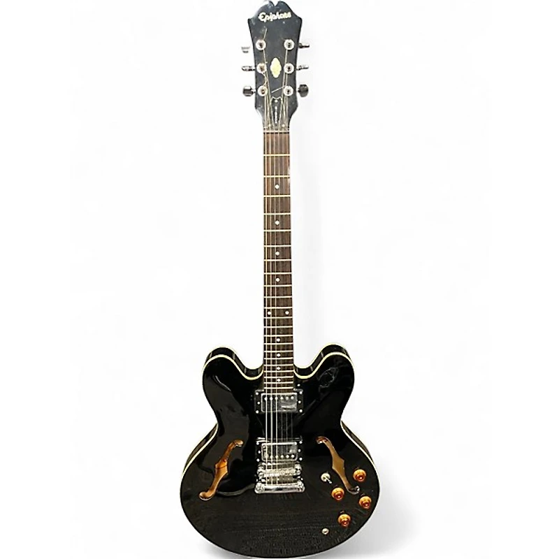 Used Epiphone Dot Ebony Hollow Body Electric Guitar