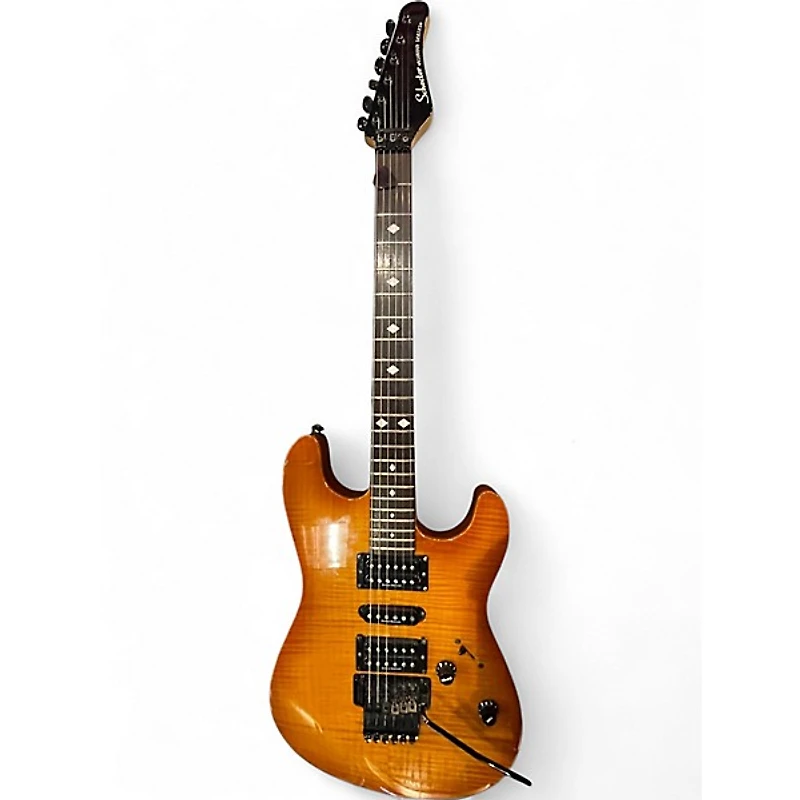 Used Schecter Guitar Research DIAMOND SERIES S-1 Trans Amber Solid Body Electric Guitar