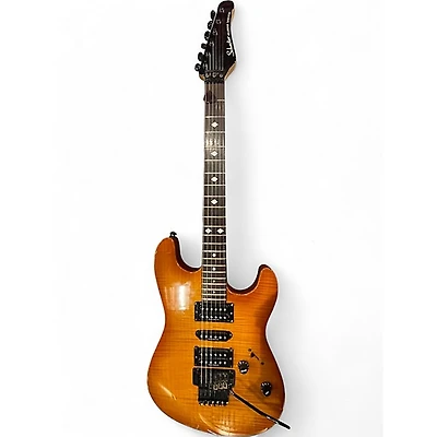 Used Schecter Guitar Research DIAMOND SERIES S-1 Trans Amber Solid Body Electric Guitar