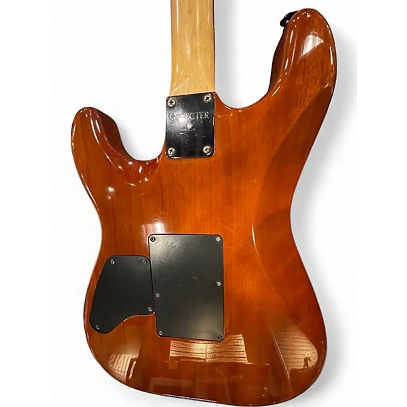 Used Schecter Guitar Research DIAMOND SERIES S-1 Trans Amber Solid Body Electric Guitar