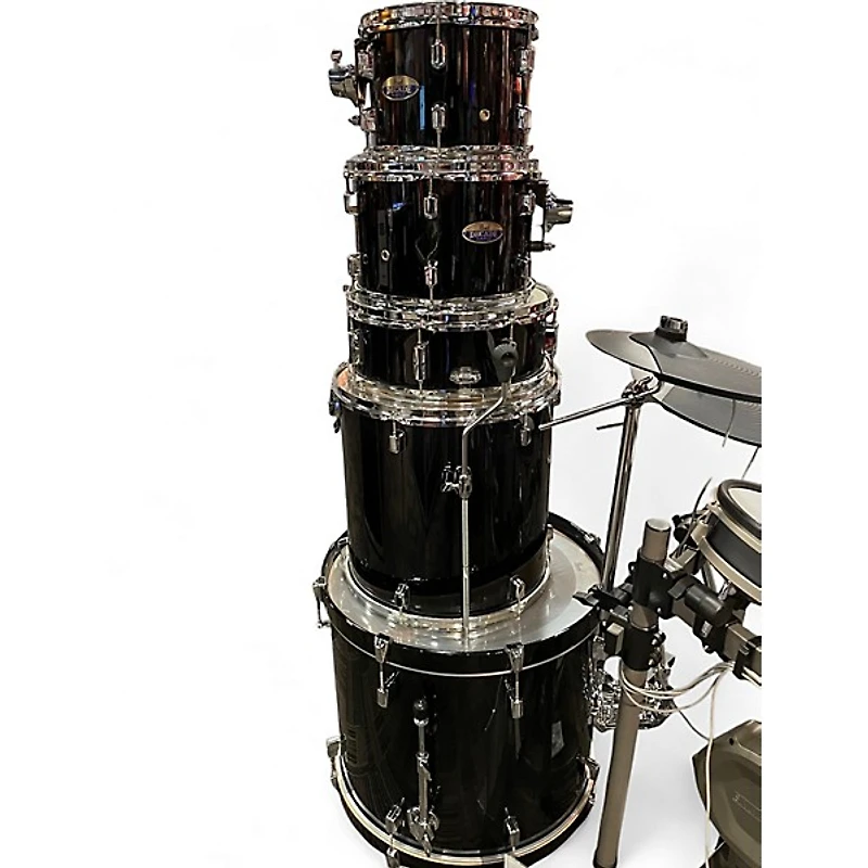 Used Pearl 5 Piece Decade Maple Black Drum Kit