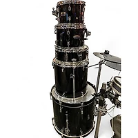 Used Pearl 5 Piece Decade Maple Black Drum Kit