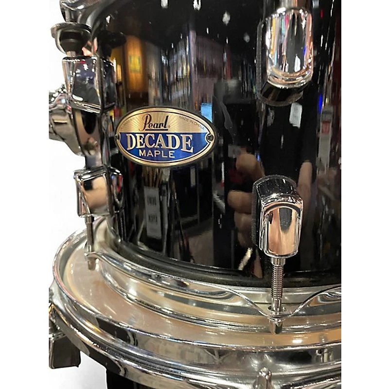 Used Pearl 5 Piece Decade Maple Black Drum Kit