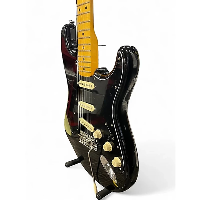 Used Fender Eric Johnson Stratocaster Black Solid Body Electric Guitar
