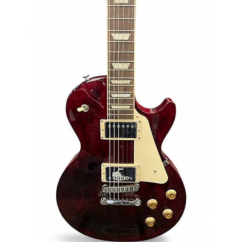 Used Gibson Les Paul Studio Trans Red Solid Body Electric Guitar