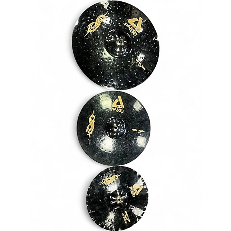 Used Paiste 20in Alpha 3 Piece Joey Jordison signature set Cymbal