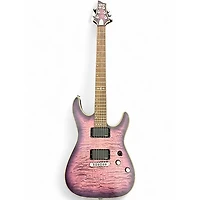 Used Schecter Guitar Research C1 Platinum Satin Purple Burst Solid Body Electric Guitar