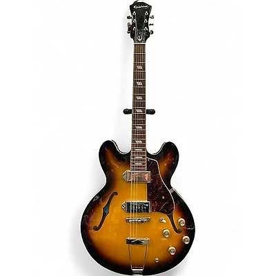 Used 2021 Epiphone Casino 3 Color Sunburst Hollow Body Electric Guitar