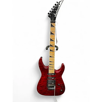 Used Jackson JS34Q Dinky Trans Red Solid Body Electric Guitar