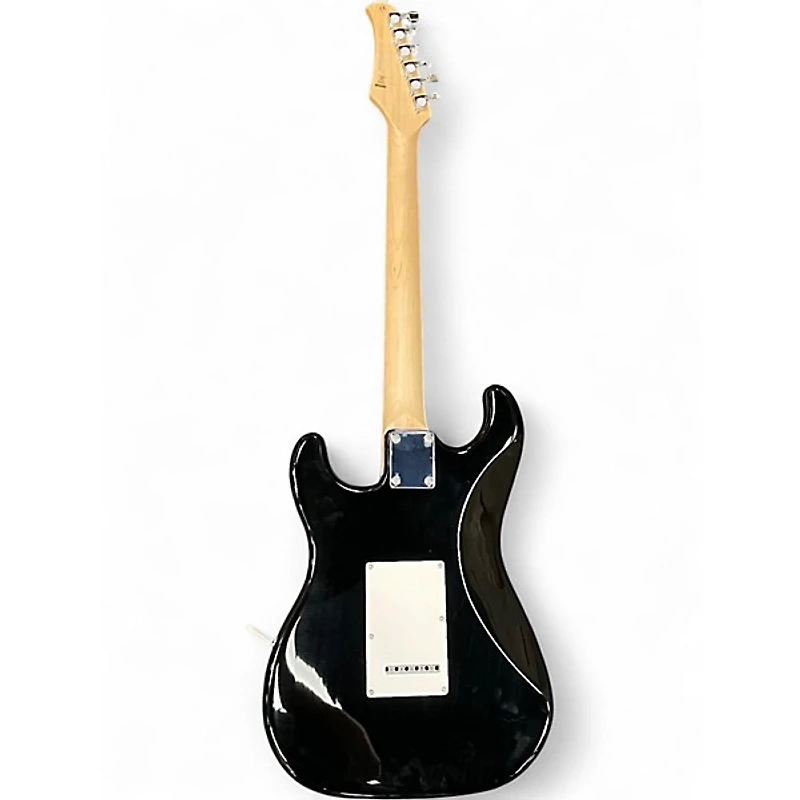 Used Xaviere Strat Style Black Solid Body Electric Guitar