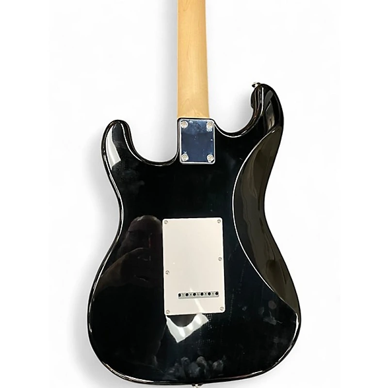 Used Xaviere Strat Style Black Solid Body Electric Guitar