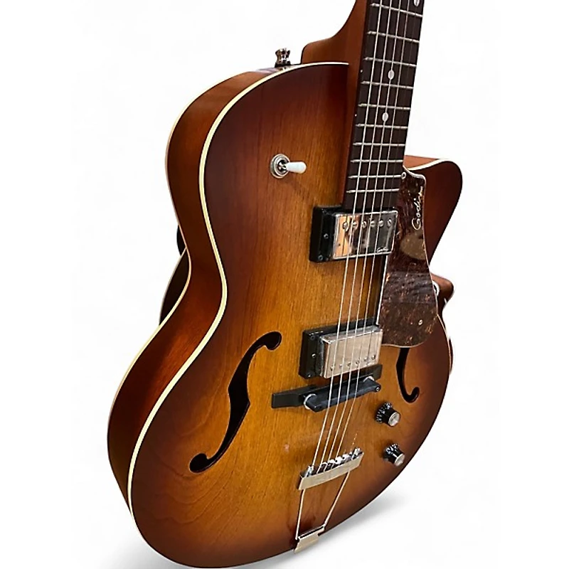 Used Godin 5th Avenue Kingpin II Sunburst Hollow Body Electric Guitar