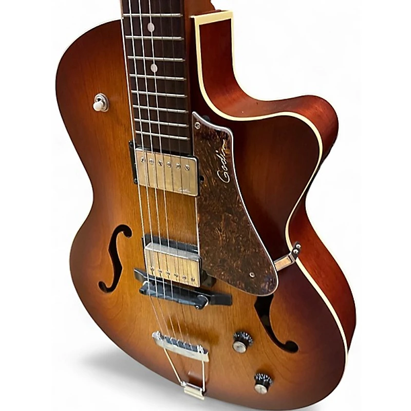 Used Godin 5th Avenue Kingpin II Sunburst Hollow Body Electric Guitar