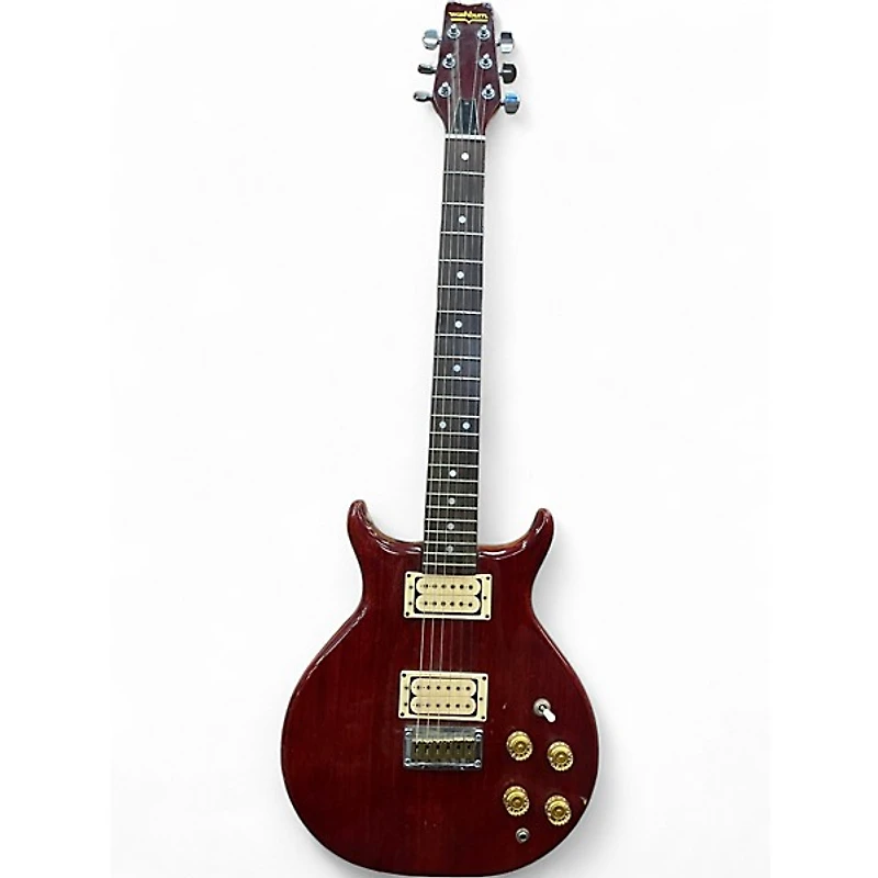 Used Washburn Raven Maroon Solid Body Electric Guitar