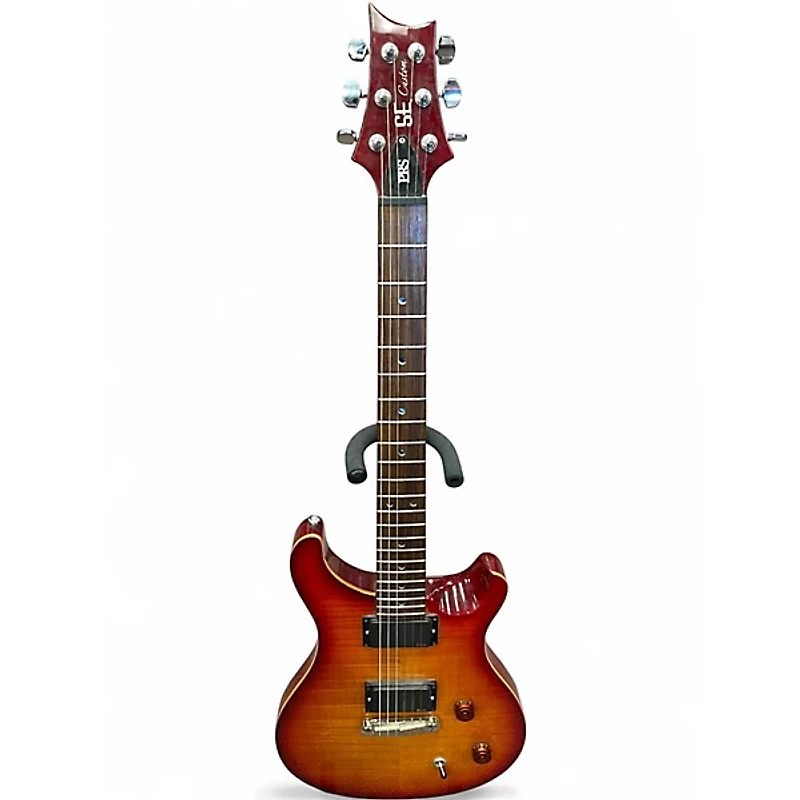 Used PRS SE Custom 22 Cherry Sunburst Solid Body Electric Guitar