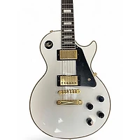 Used Epiphone Les Paul Custom White Solid Body Electric Guitar