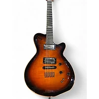 Used Godin LGXT Synth Access Cognac Burst Flame Solid Body Electric Guitar