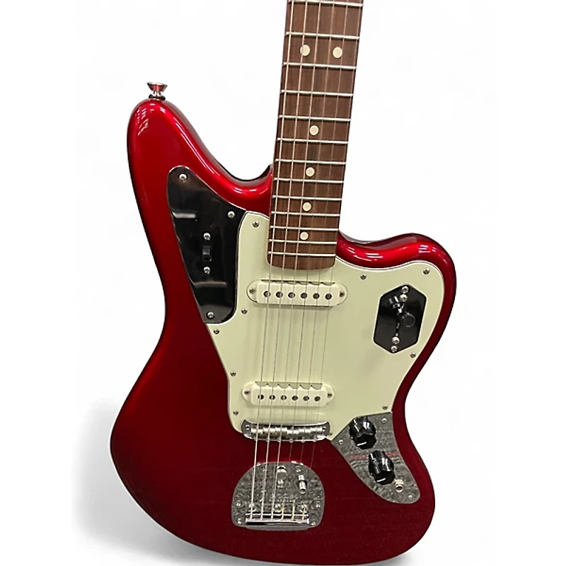 Used Fender American Professional Jaguar Candy Apple Red Solid Body Electric Guitar