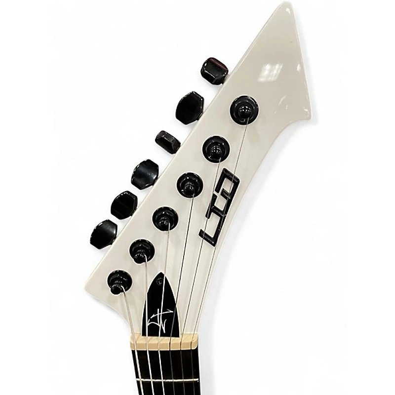 Used 2015 ESP LTD James Hetfield Snakebyte White Solid Body Electric Guitar