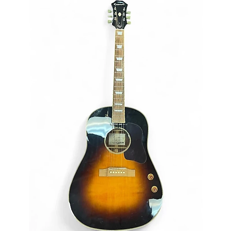 Used Epiphone EJ160E John Lennon Signature 2 Tone Sunburst Acoustic Electric Guitar