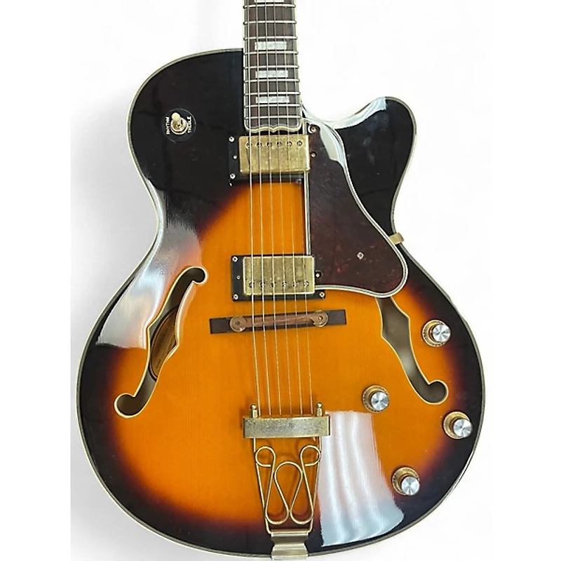 Used Epiphone Joe Pass Emperor II Pro 2 Tone Sunburst Hollow Body Electric Guitar