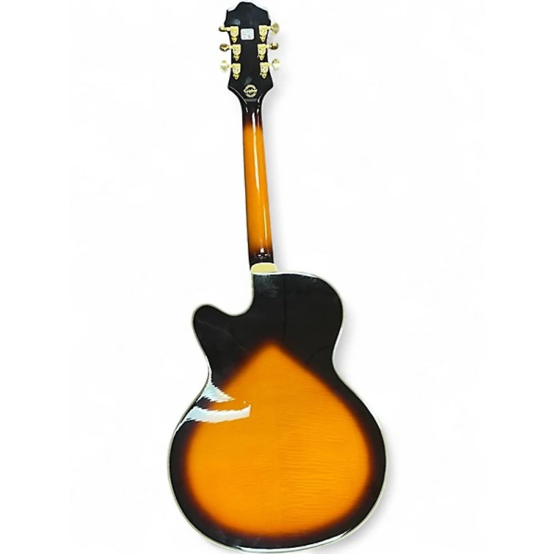 Used Epiphone Joe Pass Emperor II Pro 2 Tone Sunburst Hollow Body Electric Guitar