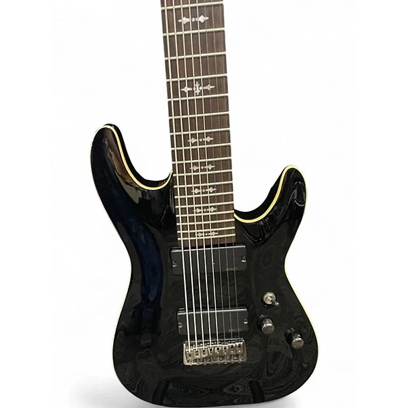 Used Schecter Guitar Research demon 8 black Solid Body Electric Guitar