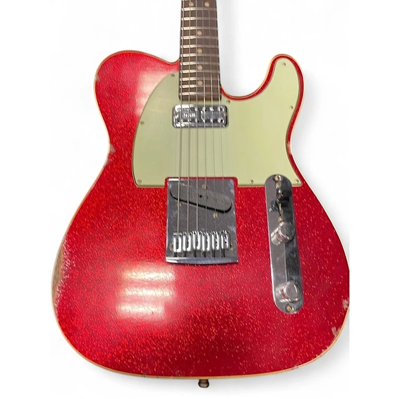 Used Fender CUSTOM SHOP DUAL STACK HS TELECASTER RED SPARKLE Solid Body Electric Guitar
