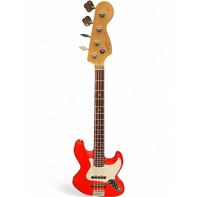 Used Squier Affinity Jazz Bass Fiesta Red Electric Bass Guitar