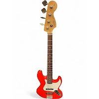 Used Squier Affinity Jazz Bass Fiesta Red Electric Bass Guitar