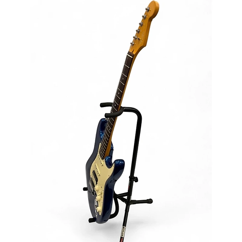 Used 2020 Fender American Ultra Stratocaster HSS Cobra Blue Solid Body Electric Guitar