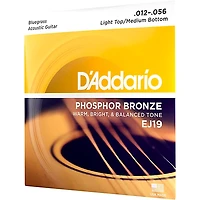 D'Addario EJ19 Phosphor Bronze Bluegrass Medium Light Acoustic Guitar Strings