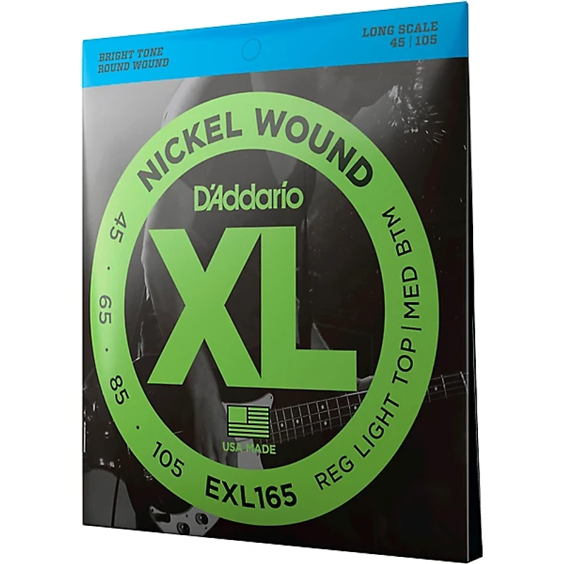 D'Addario EXL165 XL Nickel Round Wound Soft/Regular Bass Strings