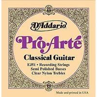 D'Addario EJ51 Pro-Arte Semi Polished Basses Hard Tension Classical Guitar Strings