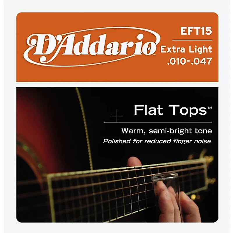 D'Addario EFT15 Flat Top PB Extra Light Acoustic Guitar Strings