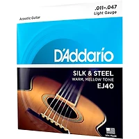 D'Addario EJ40 Silk & Steel Ball-End Acoustic Folk Guitar Strings - (11-47)