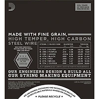 D'Addario ECG24-7 7-String Chrome Flat Wound Electric Guitar Strings
