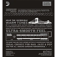 D'Addario ECB81-5SL Chromes Flat Wound 5-String Bass Soft SL Strings