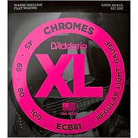 D'Addario ECB81 XL Chromes Flatwound Bass Strings - (45-100)
