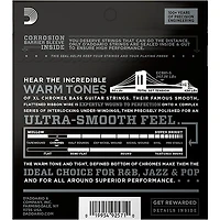 D'Addario ECB81-5 Chromes XL Flatwound Bass Strings - Light Gauge