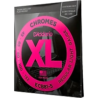 D'Addario ECB81-5 Chromes XL Flatwound Bass Strings - Light Gauge