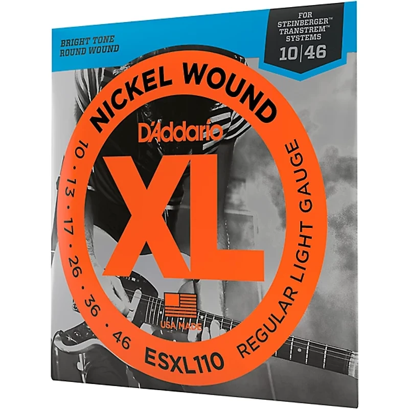 D'Addario ESXL110 Steinberger Regular Light Double Ball End Electric Guitar Strings