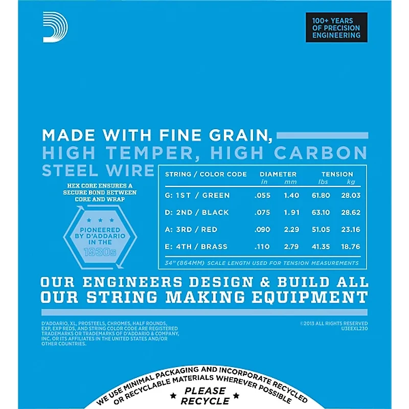 D'Addario EXL230 Heavy Long Bass Strings