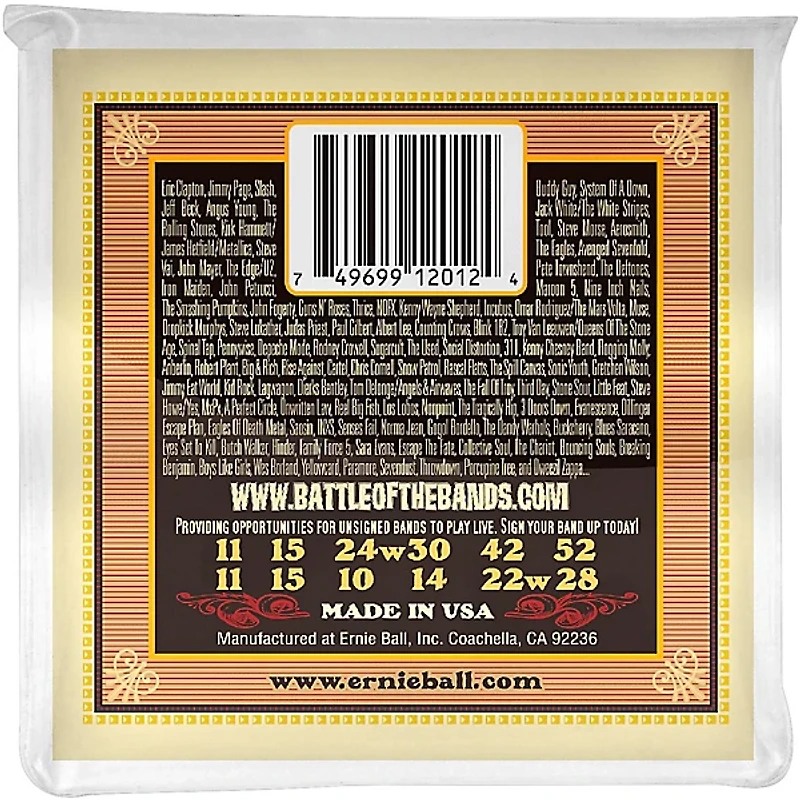 Ernie Ball 2012 Earthwood 80/20 Bronze 12-String Medium Acoustic Guitar Strings