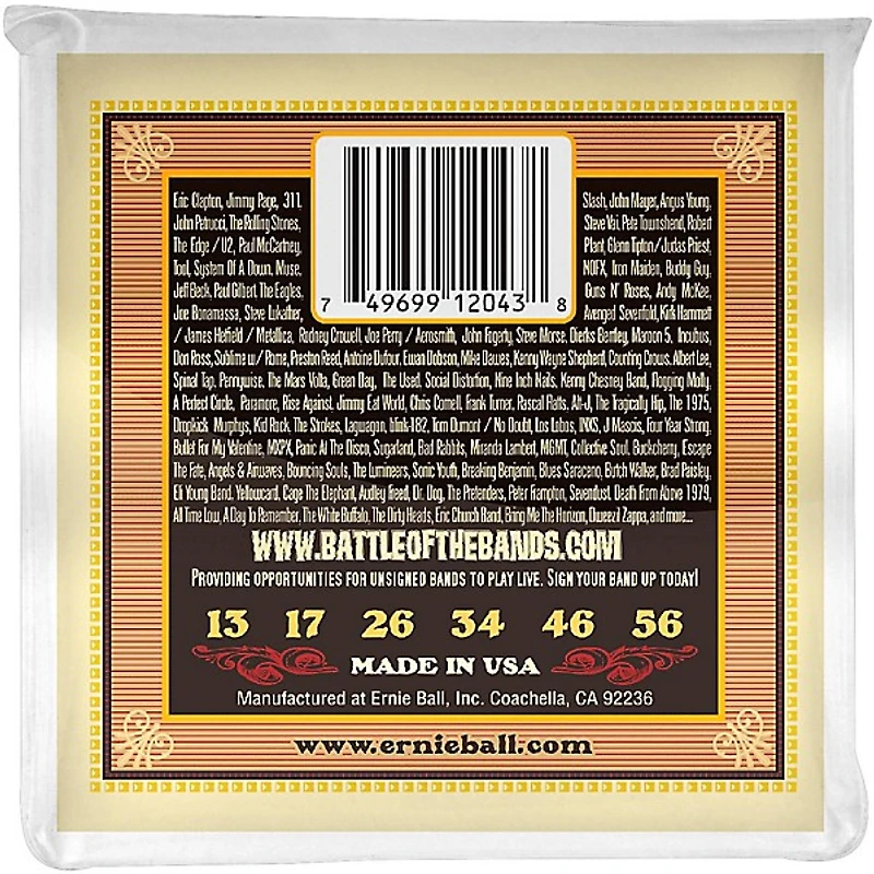 Ernie Ball 2043 Earthwood 80/20 Bronze Silk and Steel Acoustic Guitar Strings