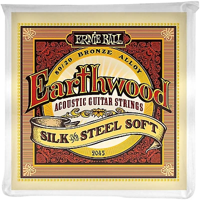 Ernie Ball 2045 Earthwood 80/20 Bronze Silk and Steel Soft Acoustic Guitar Strings - (11-52)