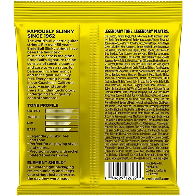 Ernie Ball 2627 Nickel Beefy Slinky Drop Tuning Electric Guitar Strings