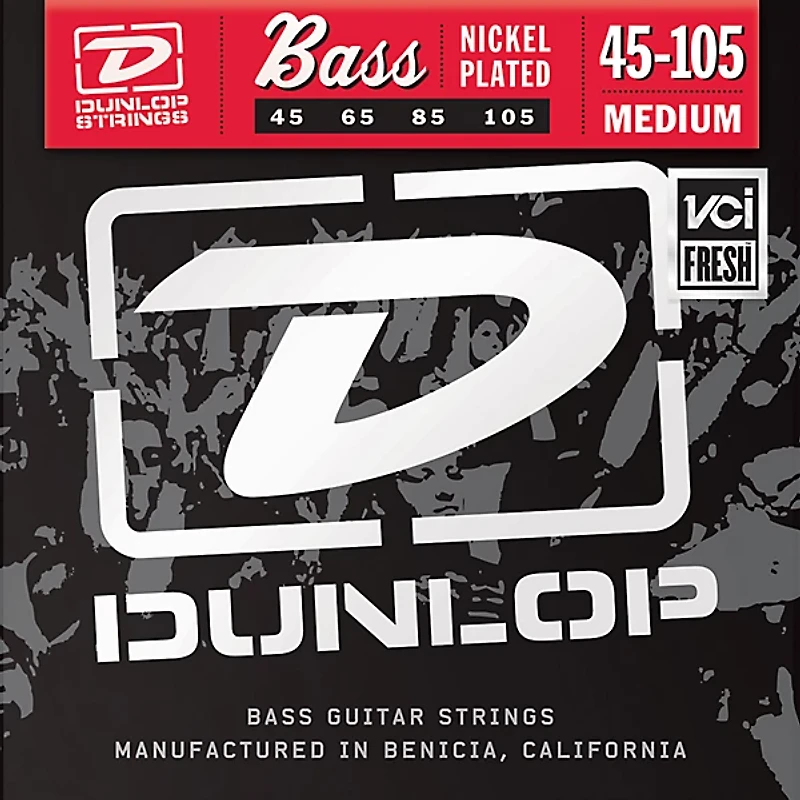 Dunlop Nickel Plated Steel Bass Strings - Medium