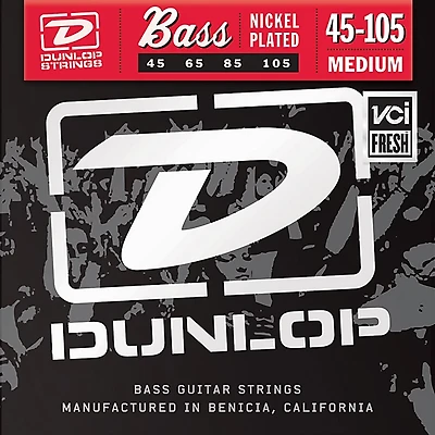 Dunlop Nickel Plated Steel Bass Strings - Medium